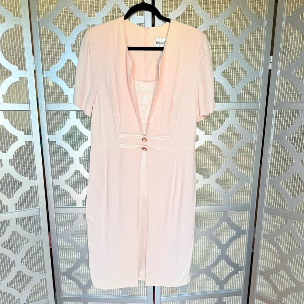 Danny & Nicole Pink Sleeveless Sheath Dress for Cocktail Events